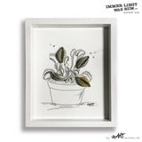 ILWR "div. Kronkorken", handgezeichnete Kunst im Rahmen (mit 3D-Objekt)