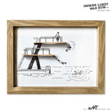 ILWR "MAGNUM-Eisstiele", handgezeichnete Kunst im Rahmen (mit 3D-Objekt)