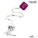 ILWR "Teebeutelanhänger", handgezeichnete Kunst im Rahmen (mit 3D-Objekt)