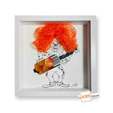 "Mandarinennetz" - mARTified 3D-Kunst im Rahmen