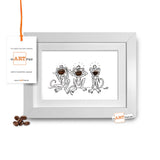 "Kaffeebohnen" – mARTified 3D-Kunst im Rahmen