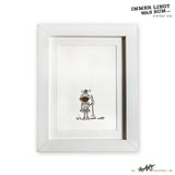 ILWR "Kaffeebohne", handgezeichnete Kunst im Rahmen (mit 3D-Objekt)