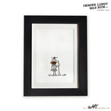 ILWR "Kaffeebohne", handgezeichnete Kunst im Rahmen (mit 3D-Objekt)