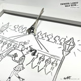 ILWR "Haarklemme", handgezeichnete Kunst im Rahmen (mit 3D-Objekt)