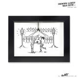 ILWR "Haarklemme", handgezeichnete Kunst im Rahmen (mit 3D-Objekt)