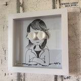 ILWR "nach Wunsch", handgezeichnete Kunst im Rahmen (mit 3D-Objekt)