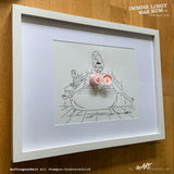 ILWR "nach Wunsch", handgezeichnete Kunst im Rahmen (mit 3D-Objekt)